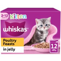 Whiskas Kitten Pouch Poultry Feasts Jelly 85g 12pk x 4