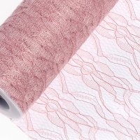 Lace Net On Roll Pink - 15cm x 10m
