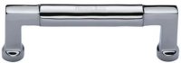 C0312 101-PC - Heritage Brass Cabinet Pull Bauhaus Design 101MM CTC Polished Chrome Finish