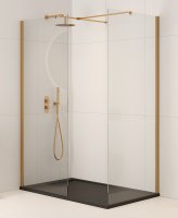 ASPECT 1400MM WETROOM PANEL - BRUSHED GOLD