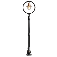 Harte Lighting - Classic railway style lamp post  1.49m Copper/Black | LV2601.0085