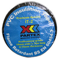 Black PVC Insulating Tape 19mm x 33 Metre