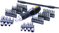 Rolson 58 Piece Ratchet Handle Screwdriver Bit & Socket Set