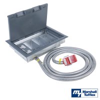 Marshall-Tufflex UPW455/435 Pre-Wired, Clean Earth, 4 Compartment Floor Box