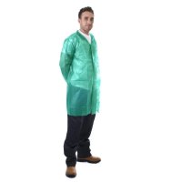 Supertouch Non-Woven Disposable Coat, Green