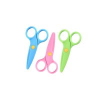 Junior Plastic Safety Scissors pack 3