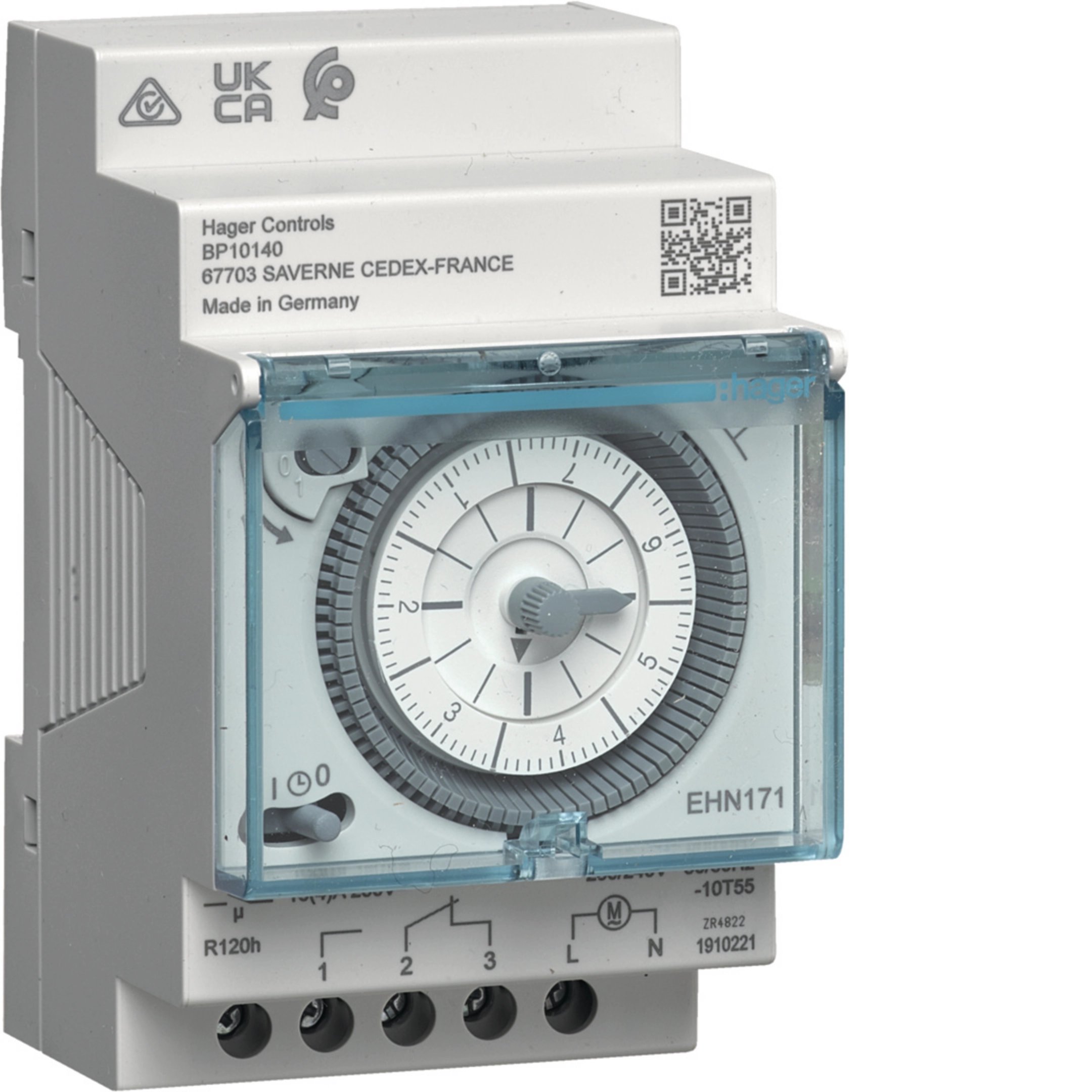 Hager Weekly Time Switch 1 Channel 3 Modules with Reserve