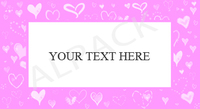 Pink heart Label