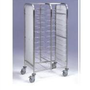 Tray Clearing Trolley Stainless Steel 2x12 No Panels