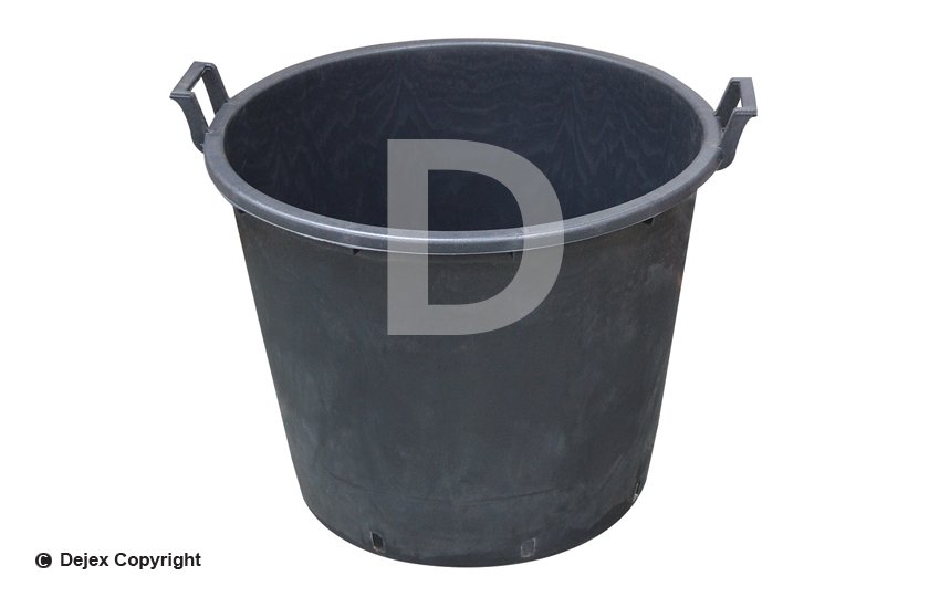 110lt MASTELLO CONTAINER + HANDLES BLACK PE_1 LOOSE