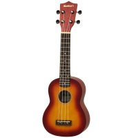 Aria Maikai MKU1 Soprano Ukulele with Bag, Cherry Sunburst