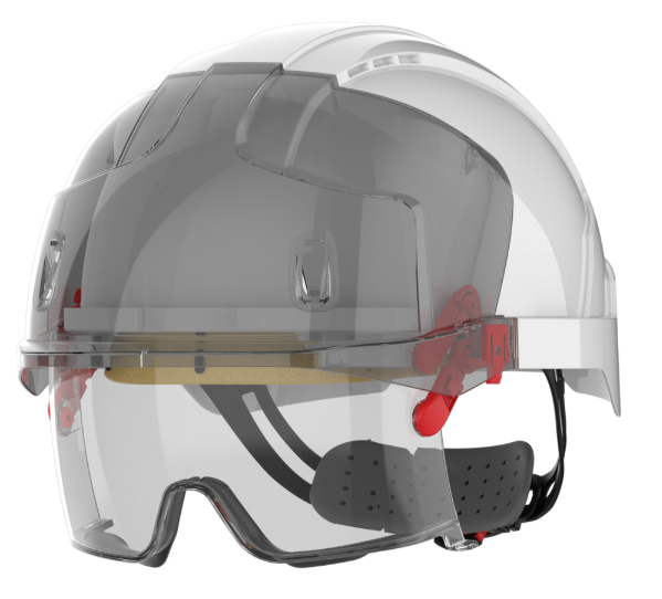 EVO Safety Helmet w Integrated Eyewear 