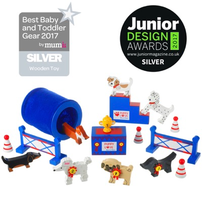wooden dog show play set award winner