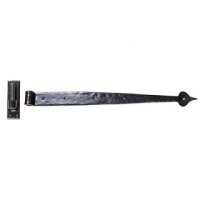 33286 - Black 24 Inch Hook & Band Hinge (Pair)