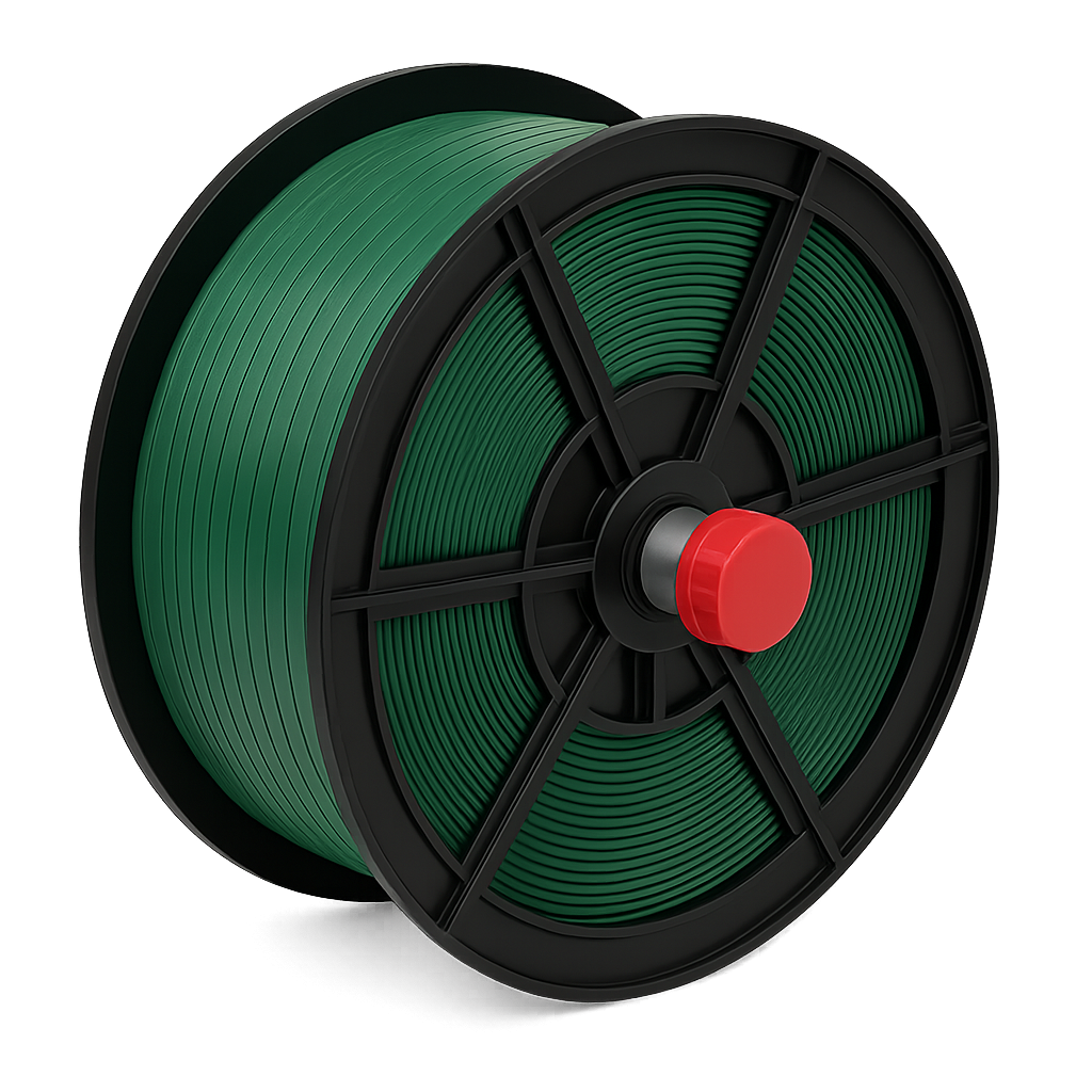 Polyester Strapping - 12mm x 0.7mm x 1300m - Embossed Green