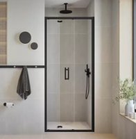 FLAIR ILI BIFOLD DOOR 700MM MATTE BLACK WITH CLEAR GLASS