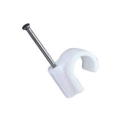 1" Masonry Nail Pipe Clip - White
