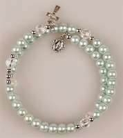 Rosary Bracelet - Light Blue   (63756)
