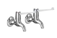 Bristan Lever Bib Taps with 6" Levers and Ceramic Disc Valves - Chrome Plated VAL2 BIB C 6 CD