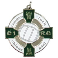 34mm Gaelic Football Medal - (Silver / Green)