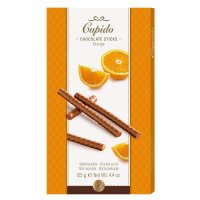 Cupido orange flavoured milk chocolate sticks 12x125g