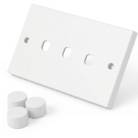 Lincoln 3 Gang Dimmer Plate + Knobs
