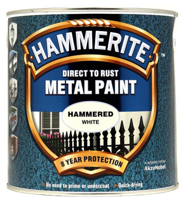 Hammerite Metal Paint Hammered White 2.5L 5084839