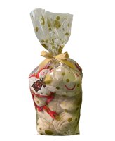 CELLO GOLD DOT BAGS W/ BASE 250X450MM(100)