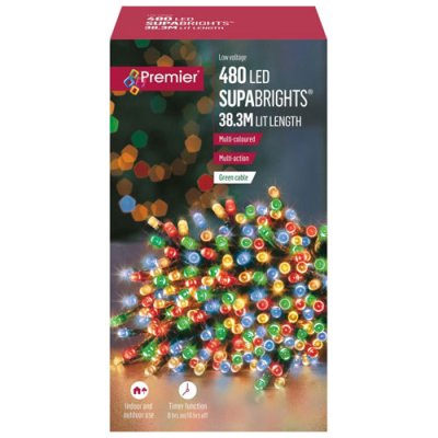 Premier LED Multi-Action Supabrights With Timer 480 - Multi Coloured