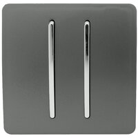 TRENDI 2 GANG 2 WAY SWITCH CHARCOAL