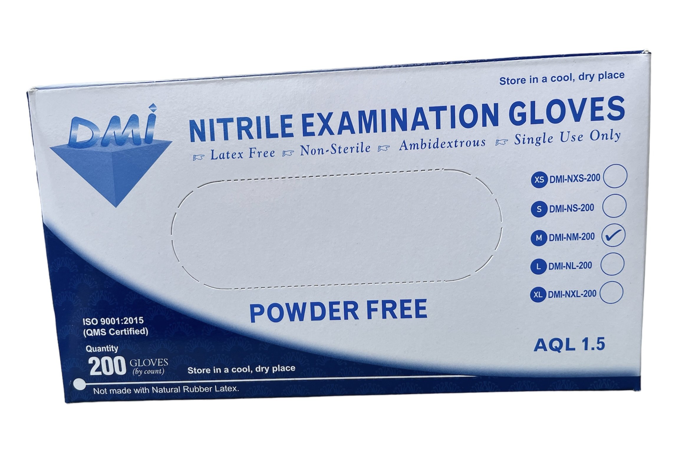 DMI White Nitrile Latex Free - 200pk Medium - DMI Dental Supplies Ireland - Next Day Delivery