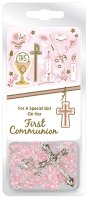 Communion Rosary/Acrylic/Pink   (C6088/PINK)