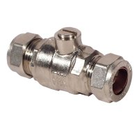 H&B 22mm CHROME PLATED COPPER TO COPPER BALLFLOW VALVE