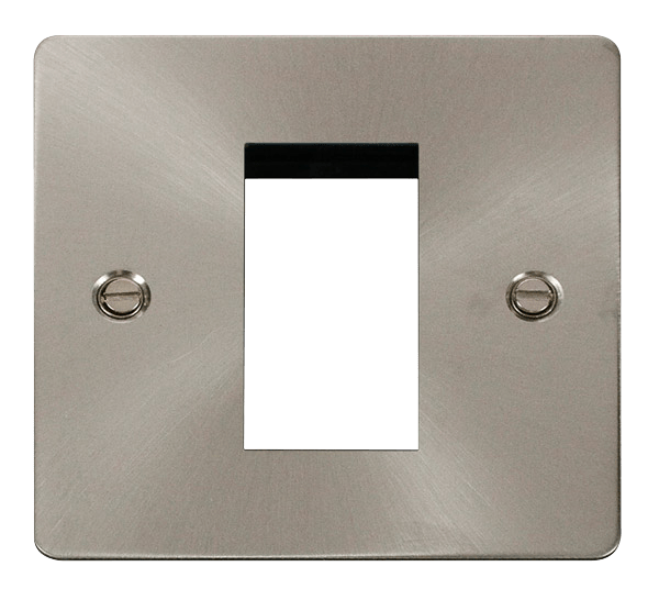 Click Define 1G Single Aperture Brushed Steel Flat Plate FPBS310