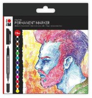 Graphix Permanent Dual Tip Markers (12)