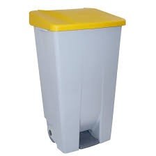 Polar Mobile Waste Pedal Bin Yellow 120L