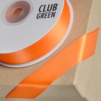 Double Sided Satin Ribbon Orange - 3mm x 25m