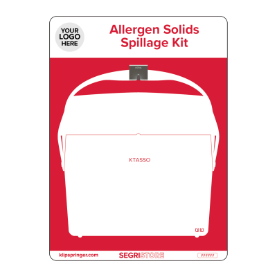 Allergen Spillage Solids Kit Shadow Board, Red