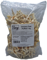 K9 Chew Co. Chicken Feet Puffed 1kg x 1
