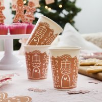 Gingerbread House Paper Cups - Pack of 8