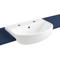 Tucker French Pro 500mm Semi Recessed Two Taphole Basin