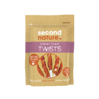 Second Nature Dog Treats Chewy Duck Twists 14x80g