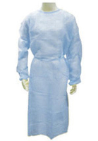 BLUE NON-STERILE GOWN WITH THUMB LOOP
