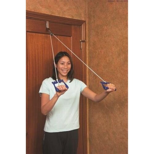 Over the Door Exercise Pulley is easily mounted over a doorway or can be used with any safe overhead mounting. 