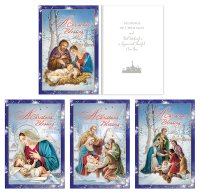 Gold Stamped Christmas Box/12 cards   (92832)