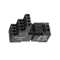 Finder 4 Pole Turret Relay Base Black with Metal Retaining Clip 94.04.0SMA