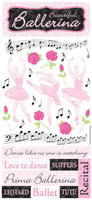Ballet Scrapbook Sticker 14cm X 34cm.