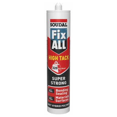 Soudal Fix ALL High Tack Super Strong Sealant and Adhesive White 290ml