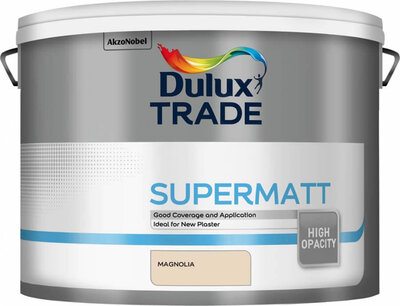 Dulux Trade Supermatt Magnolia 10L Paint 5091668