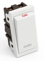 Lincoln 20 Amp White Double Pole Module Insert - Oven